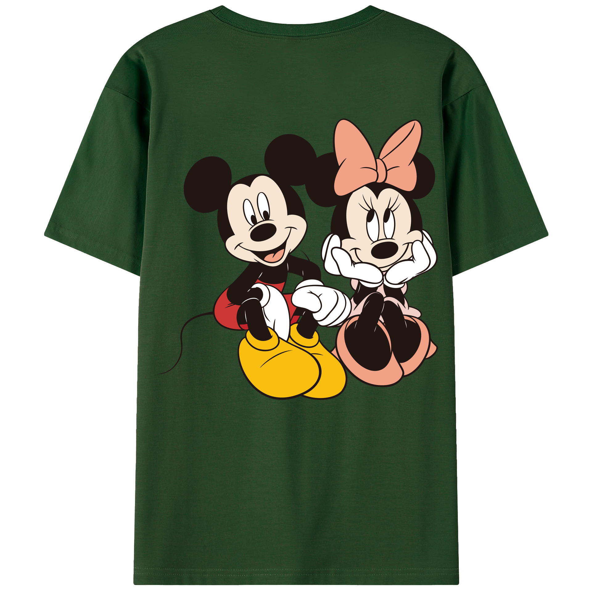 （画像用） ミッキーマウス Mickey Mouse 綿100％半袖Tシャツ（背面プリント）